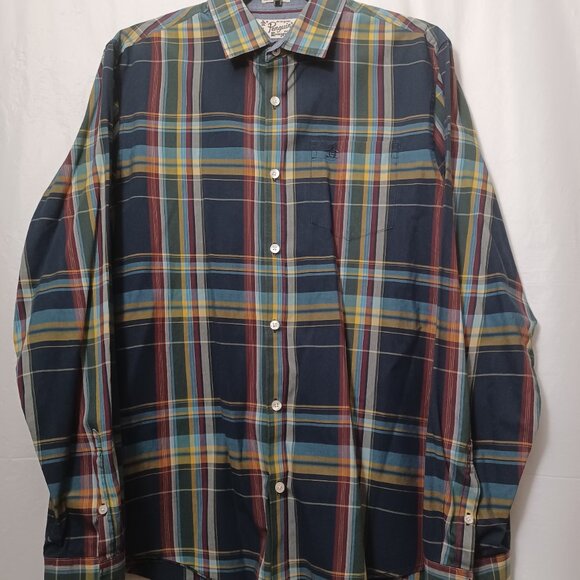 ORIGINAL PENGUIN HERITAGE SLIM FIT LONG SLEEVE PLAID BUTTON UP SHIRT - Picture 1 of 10
